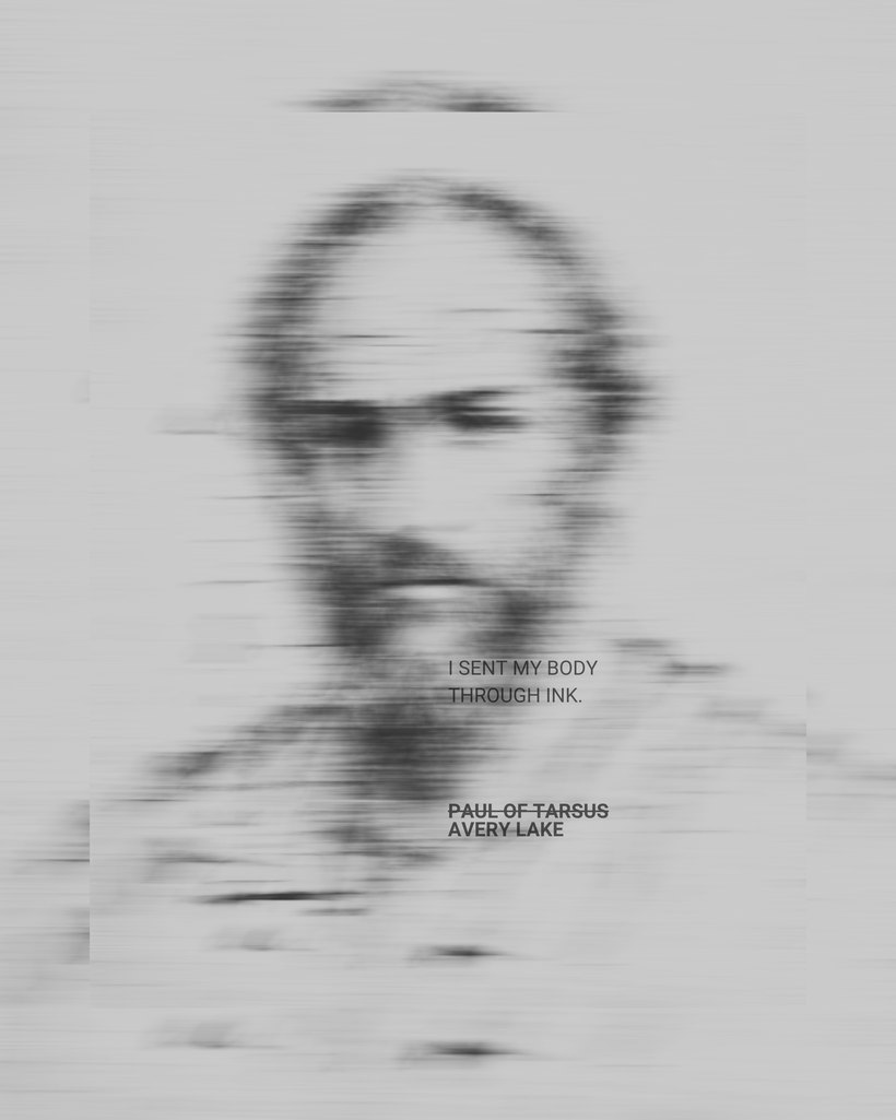 Paul rendered in ink in The Alphabet That Answers by Avery Lake
