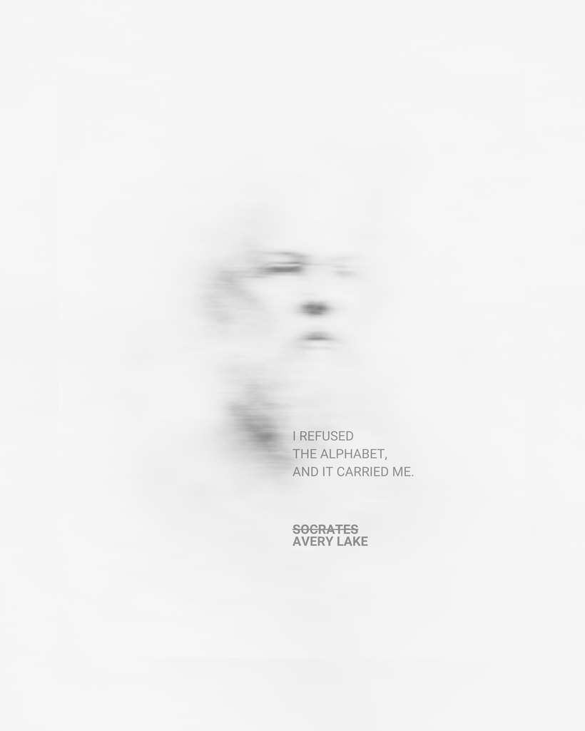 Socrates rendered in voice in The Alphabet That Answers by Avery Lake